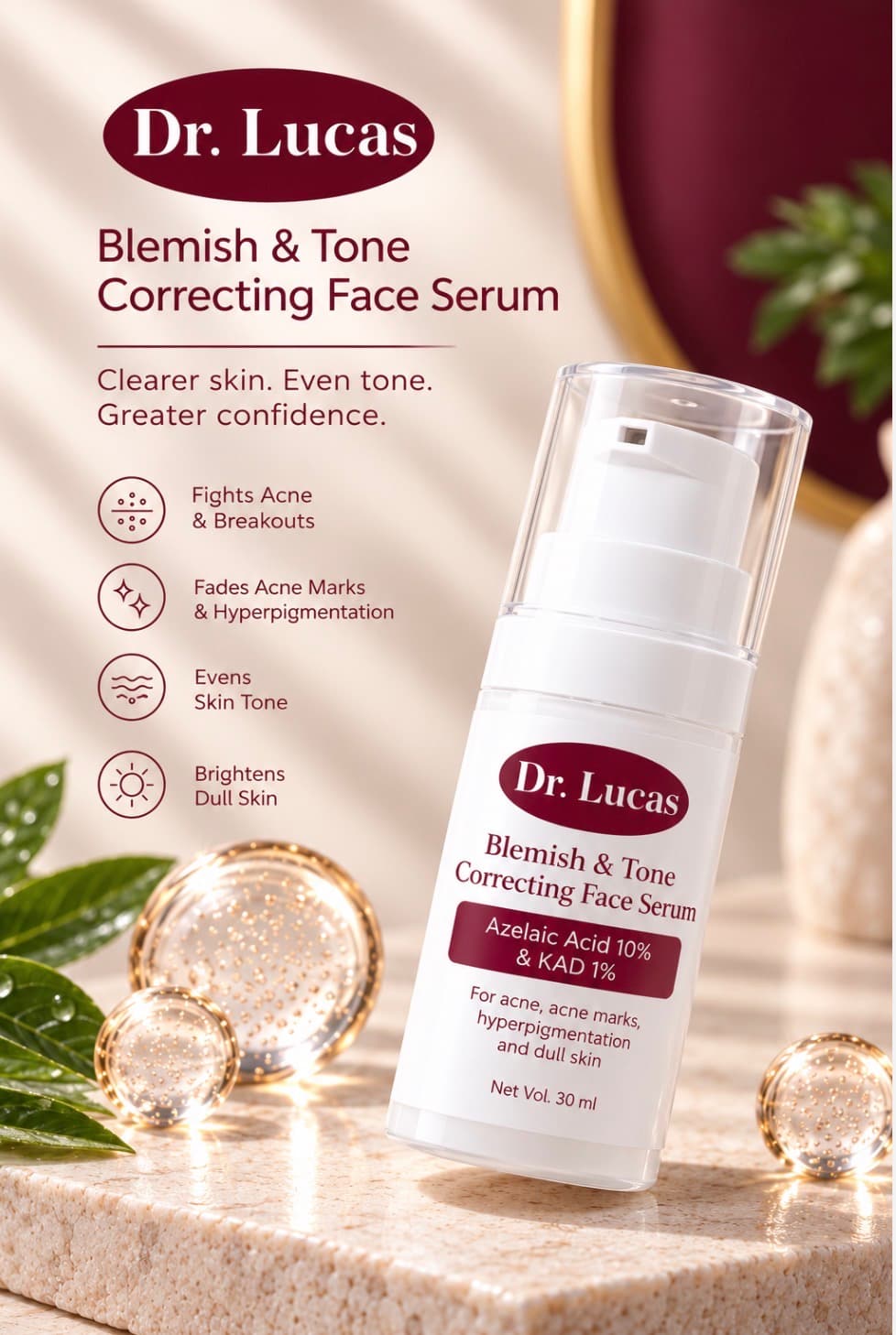 Dr Lucas Blemish & Tone Correcting Face Serum 